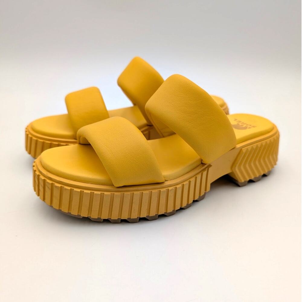 Sorel Ona Streetworks Platform Slide Sandals Women's Yellow Size US5.5 EU36.5